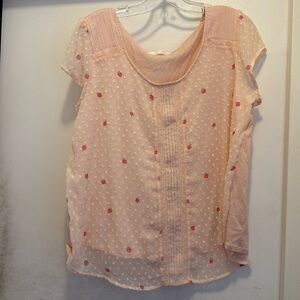 COPY - Chiffon Strawberry Print Lauren Conrad Tee